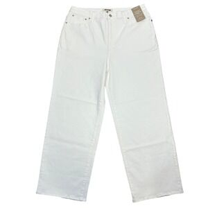 Madewell Perfect Vintage Wide-Leg Crop Jeans 33T White High-Rise Minimalist NEW!